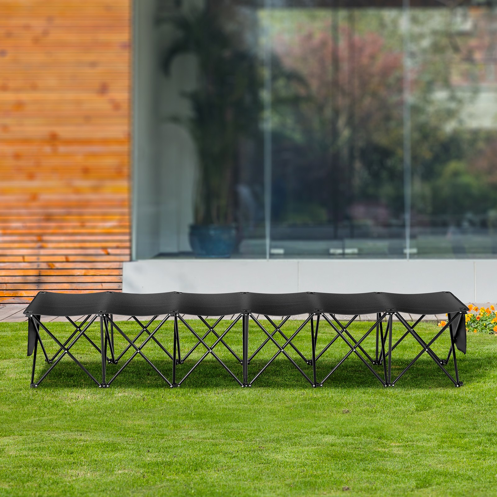 Outdoor Sport Bench - 6 Seat Portable Folding Sport Bench