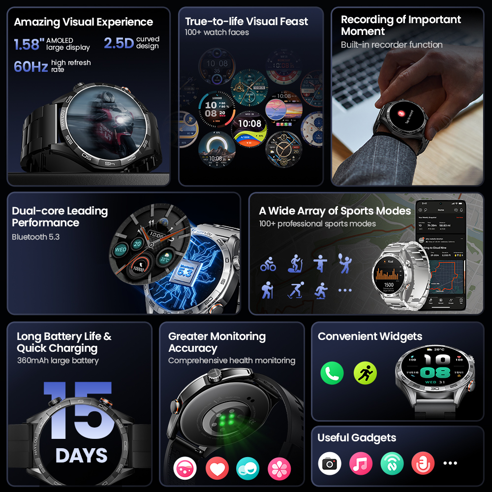 HAYLOU Solar 5 Voice Calling S - Outdoor Sport Smart Watch 评论和价格
