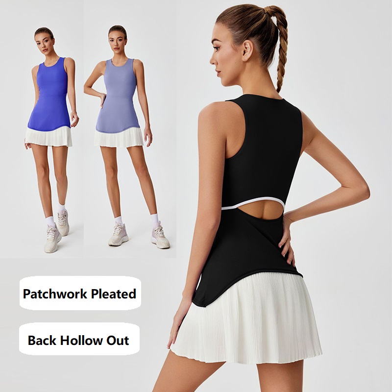 Summer Tennis Dress Hollow Out - Outdoor Sport Dress 评论和价格