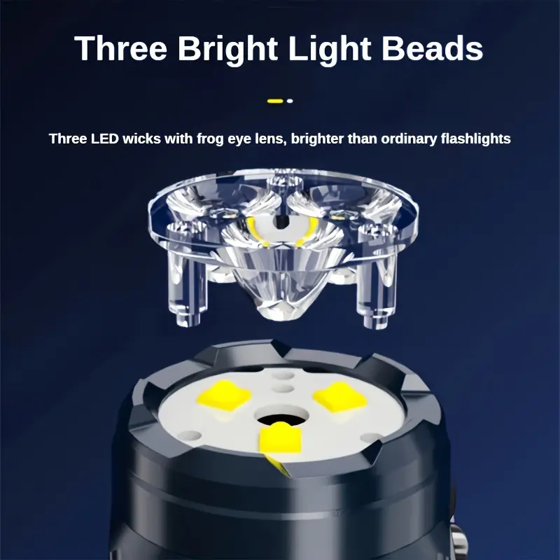 Mini 3 LED Flashlight With Pen - Outdoor Spotlight 评论和价格
