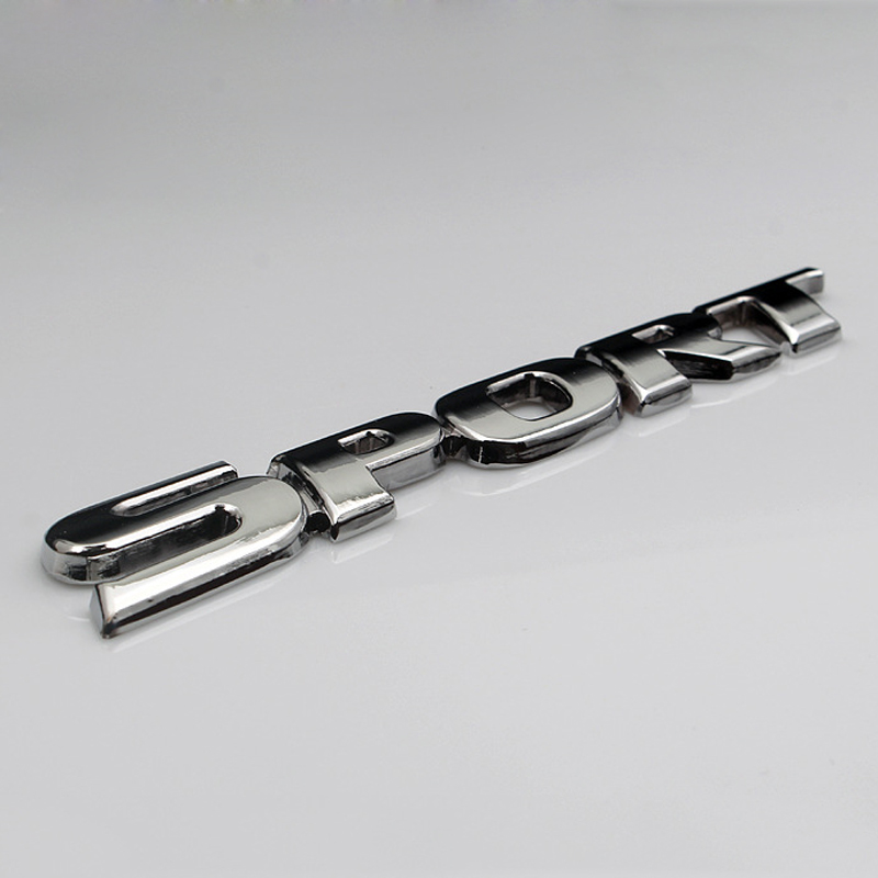 3D Chrome ABS Car Letters Logo - Outdoor Sport Logo 评论和价格