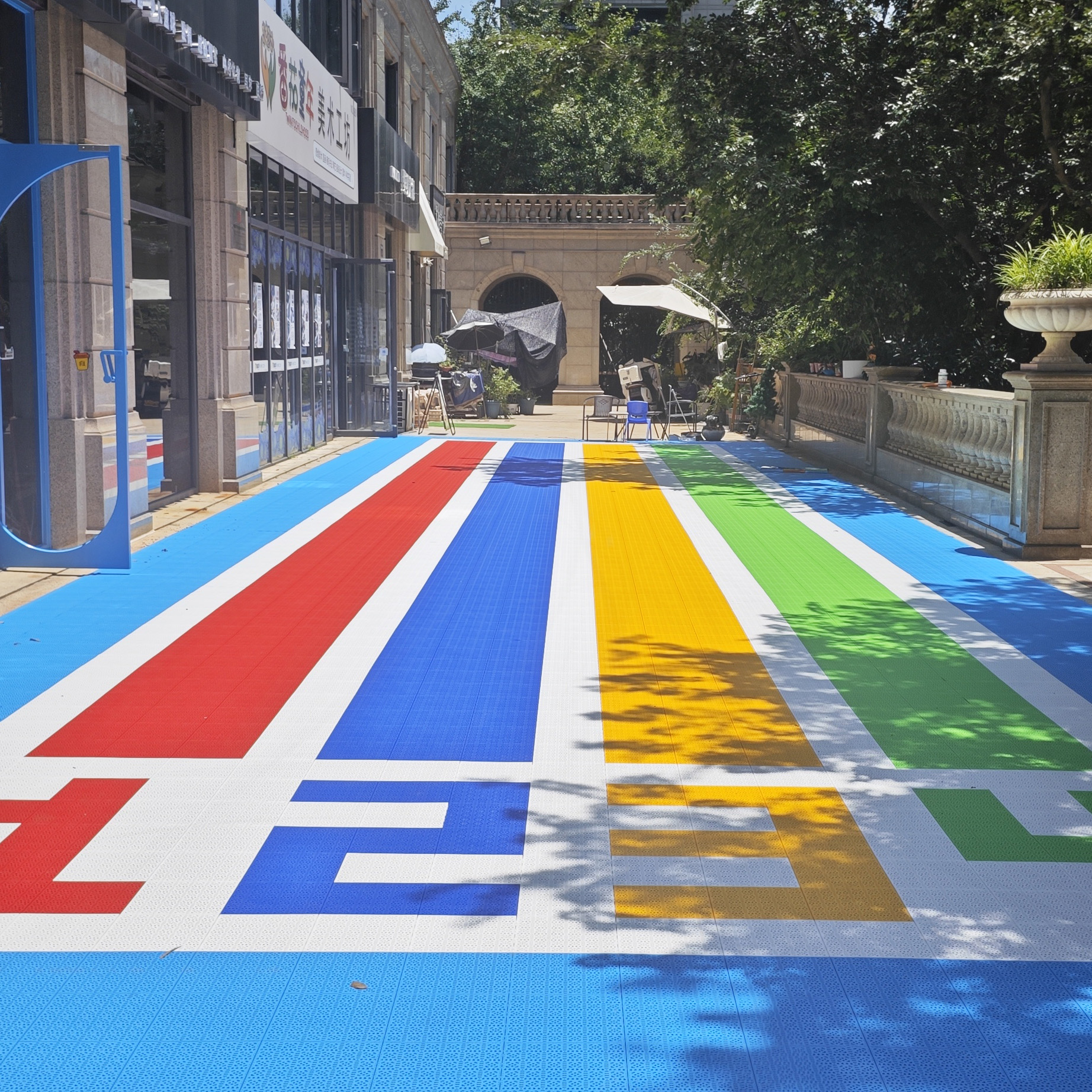 Modern Outdoor Sport Court Til - Outdoor Sport Floor Tiles 评论和价格