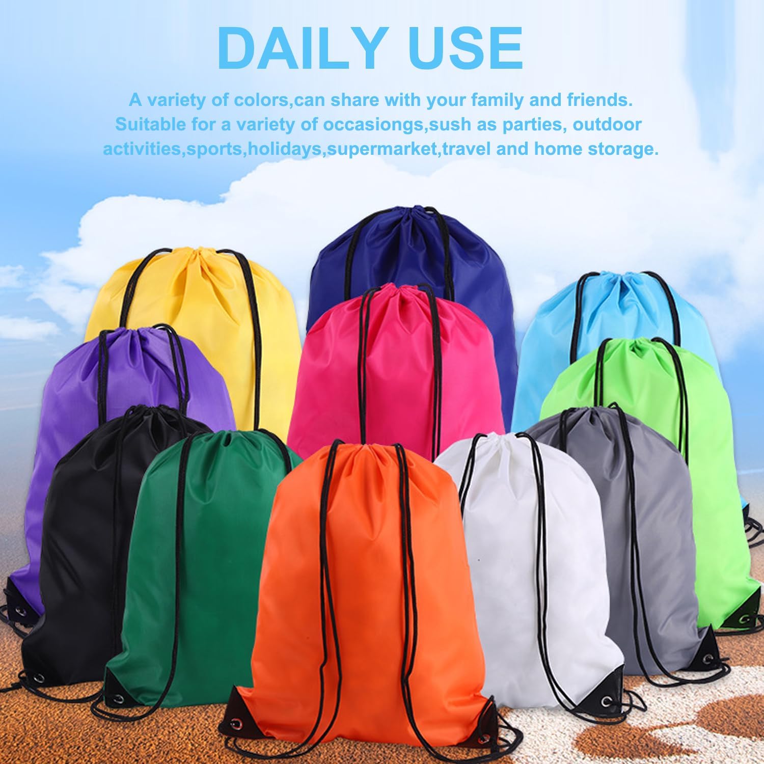 120PCS Drawstring Backpack Bul - Outdoor Sport Activity 评论和价格