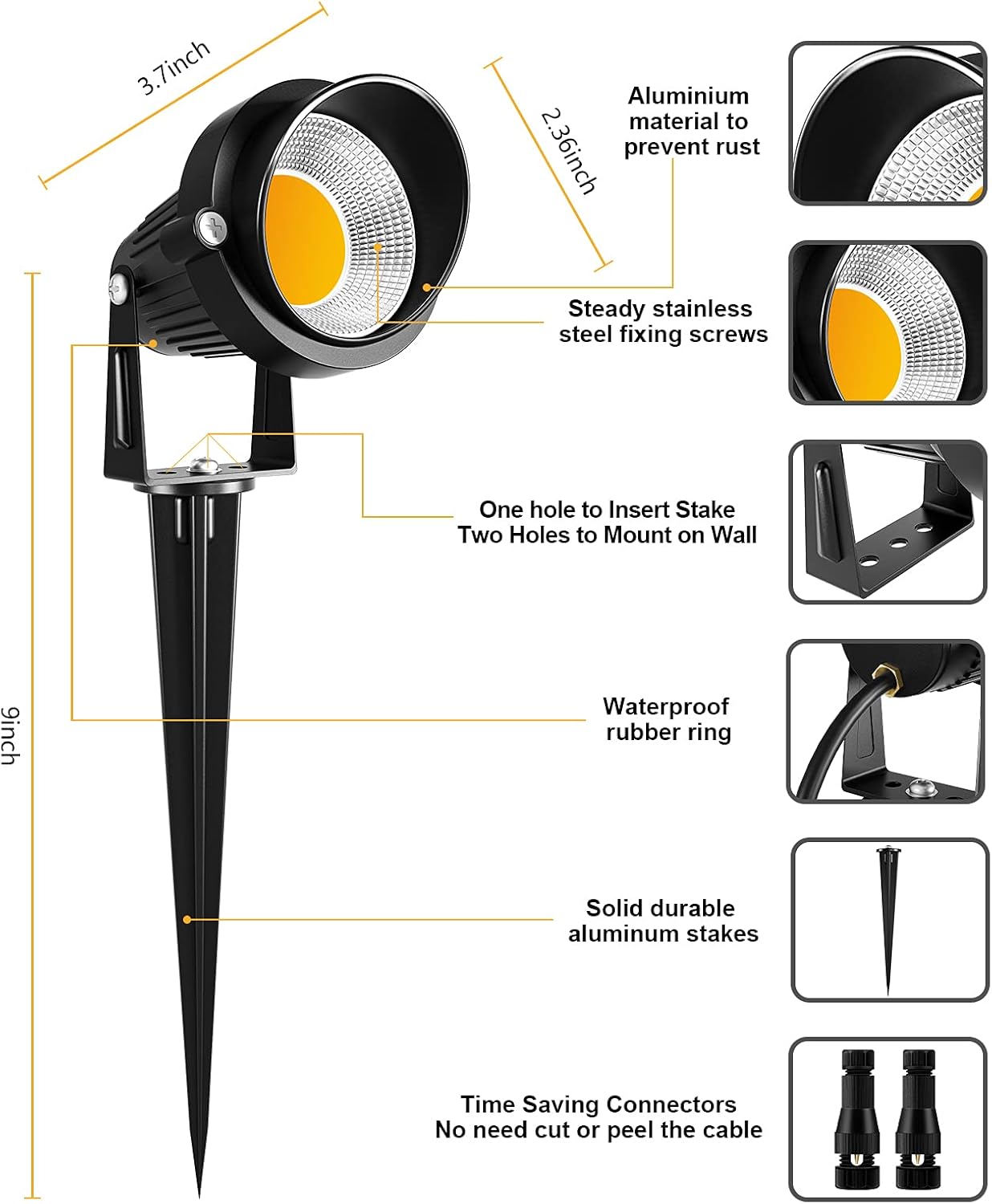 10W LED Landscape Lights with  - Outdoor Spotlight 评论和价格