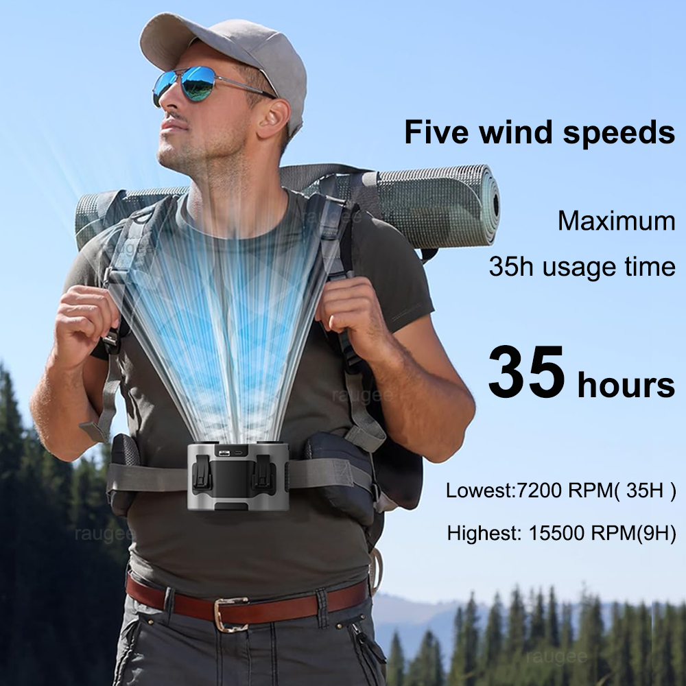 20000Mah Waist Fan Portable Cl - Outdoor Sport Outlet 评论和价格