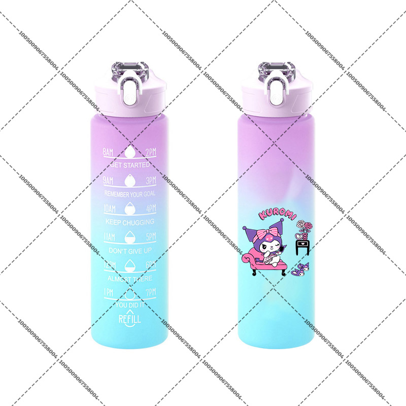 Kuromis Gradient Color Water C - Outdoor Sport Glass Water Bottle 评论和价格
