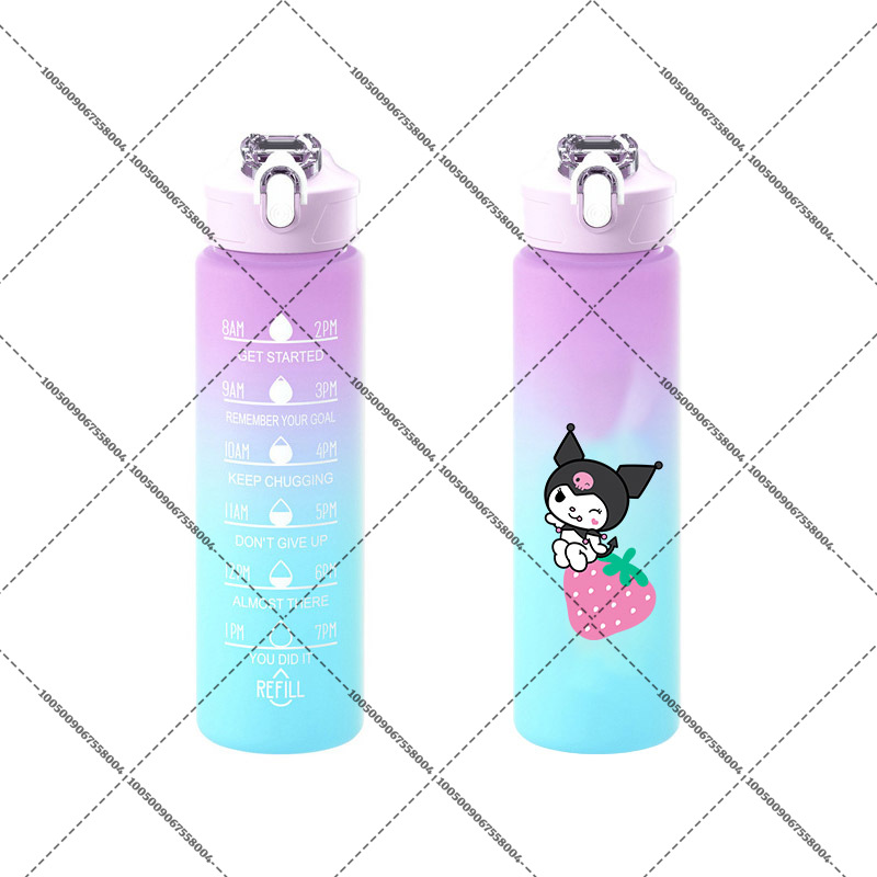 Kuromis Gradient Color Water C - Outdoor Sport Glass Water Bottle 评论和价格