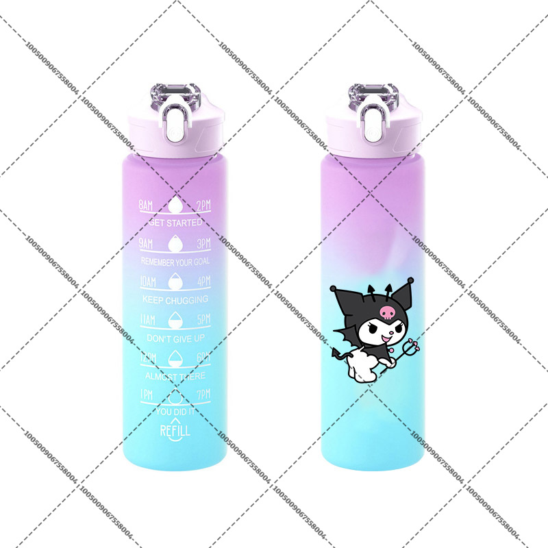 Kuromis Gradient Color Water C - Outdoor Sport Glass Water Bottle 评论和价格
