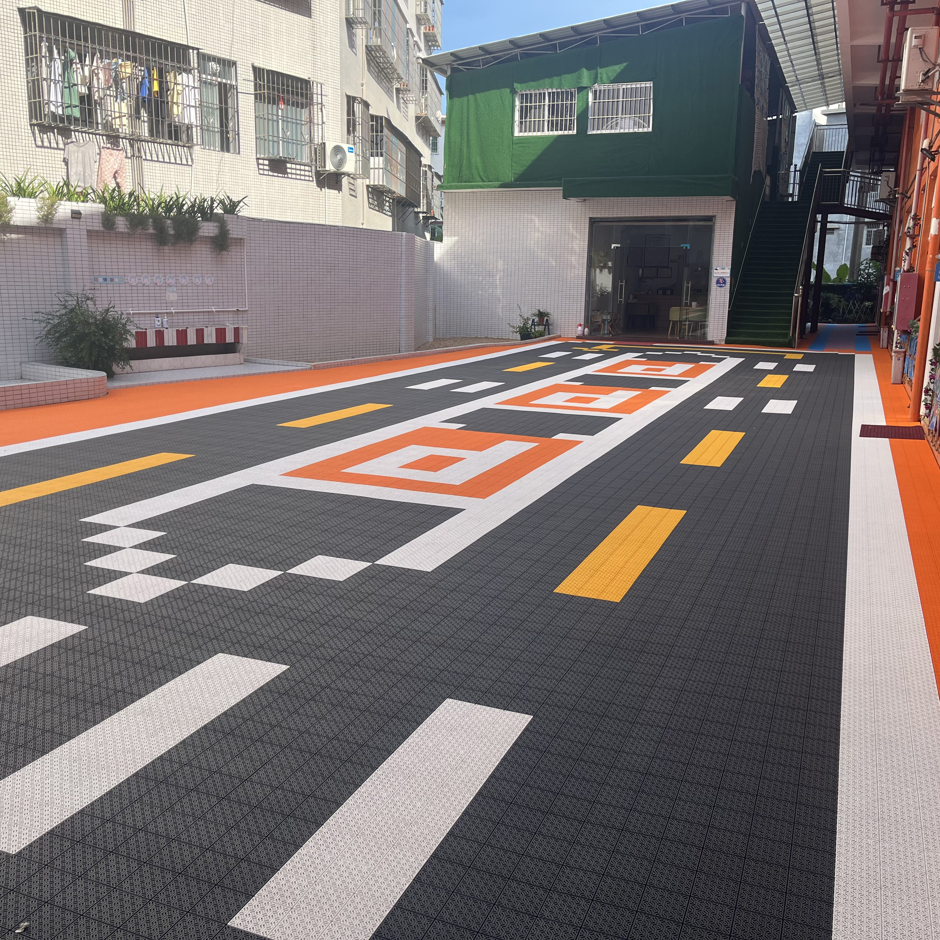 PP Plastic Custom Logo Outdoor - Outdoor Sport Floor Tiles 评论和价格