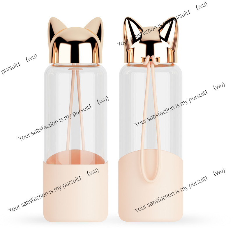 350ML Portable Transparent  Gl - Outdoor Sport Glass Water Bottle 评论和价格
