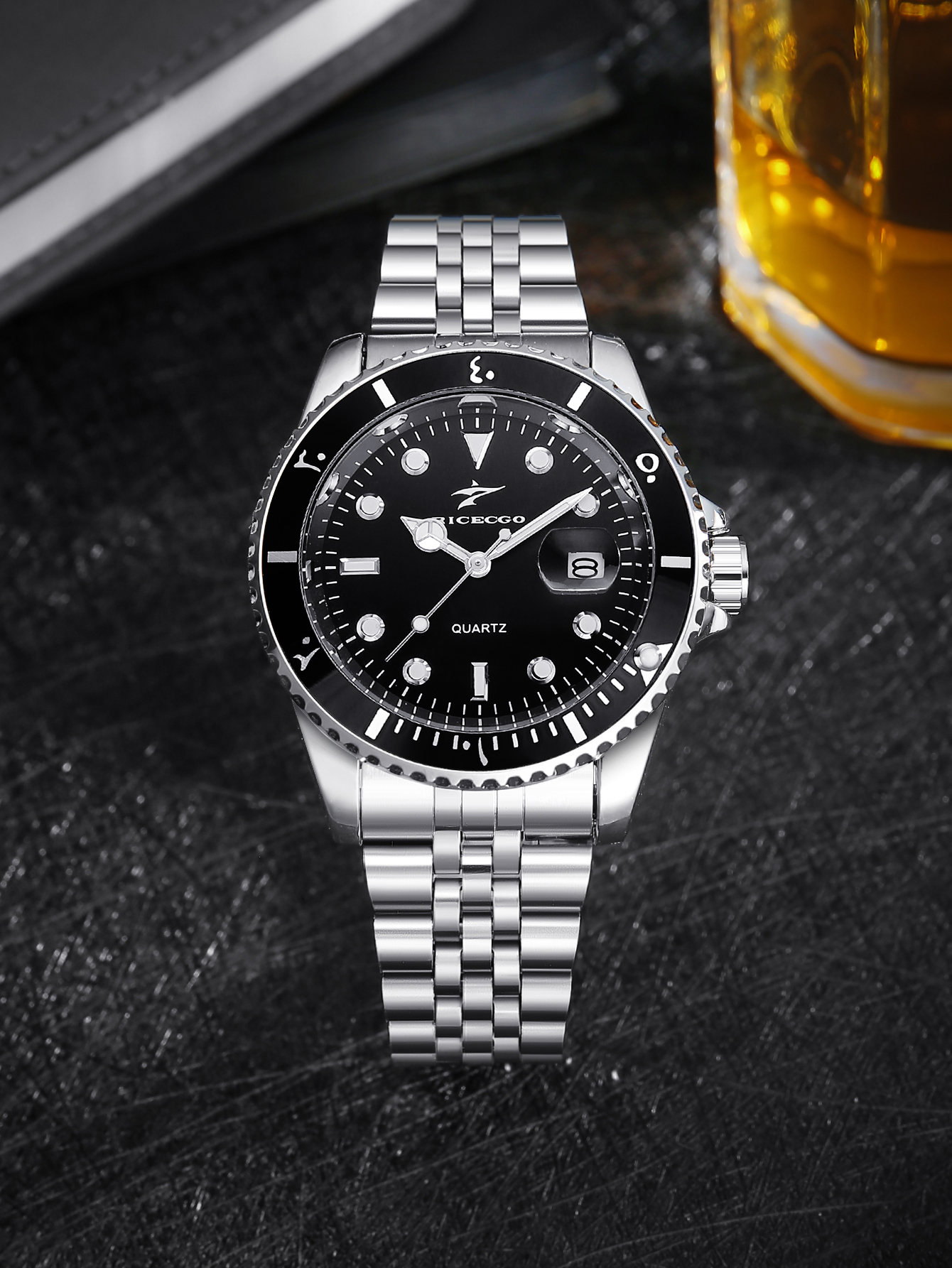 RICECGO Men's Steel Strip Quar - Outdoor Sport Smart Watch 评论和价格