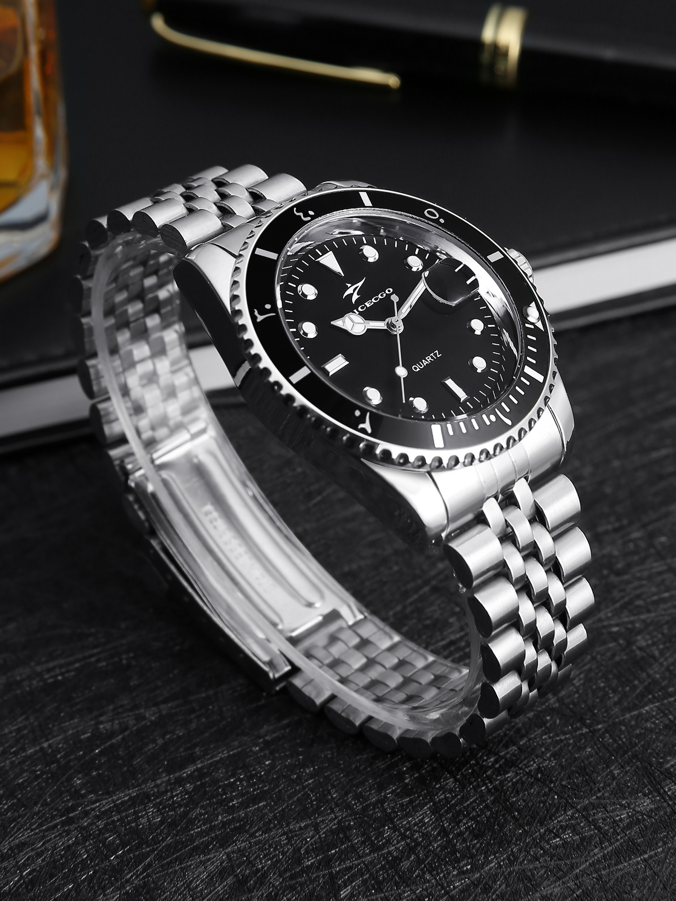 RICECGO Men's Steel Strip Quar - Outdoor Sport Smart Watch 评论和价格