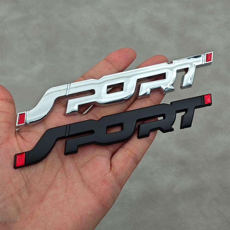 1PC Metal Chrome Black Letters - Outdoor Sport Logo 评论和价格