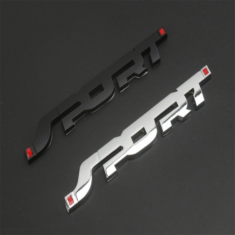 1PC Metal Chrome Black Letters - Outdoor Sport Logo 评论和价格