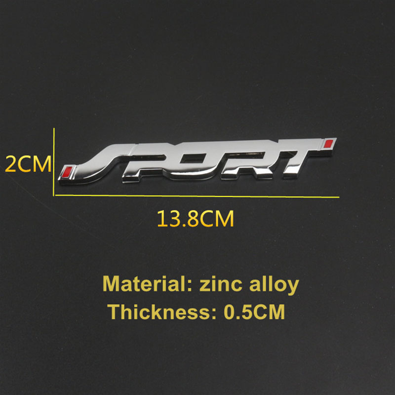 1PC Metal Chrome Black Letters - Outdoor Sport Logo 评论和价格