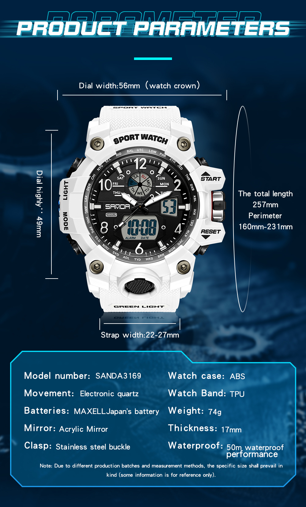 SANDA 30169 Top Sports Men's W - Outdoor Sport Smart Watch 评论和价格