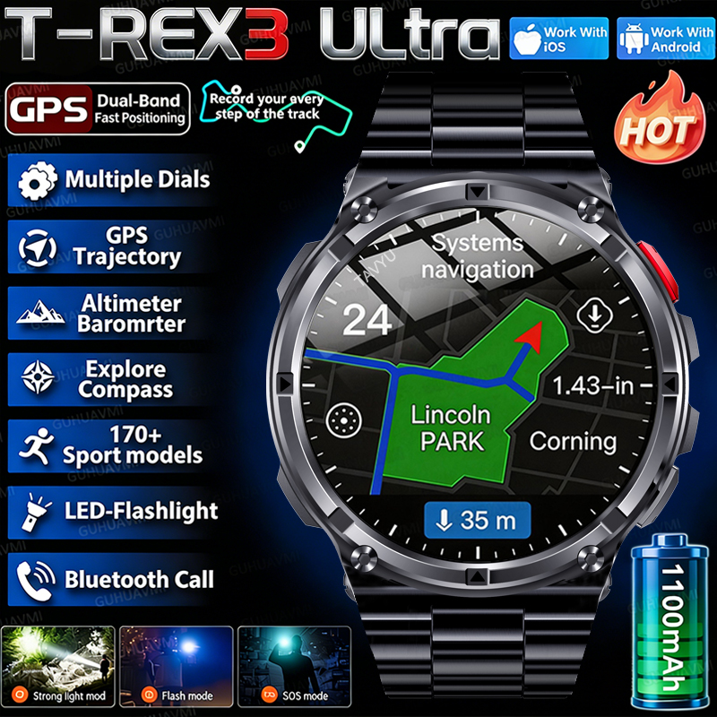 2026 New T-Rex3 Pro 1100mAh Ba - Outdoor Sport Smart Watch 评论和价格