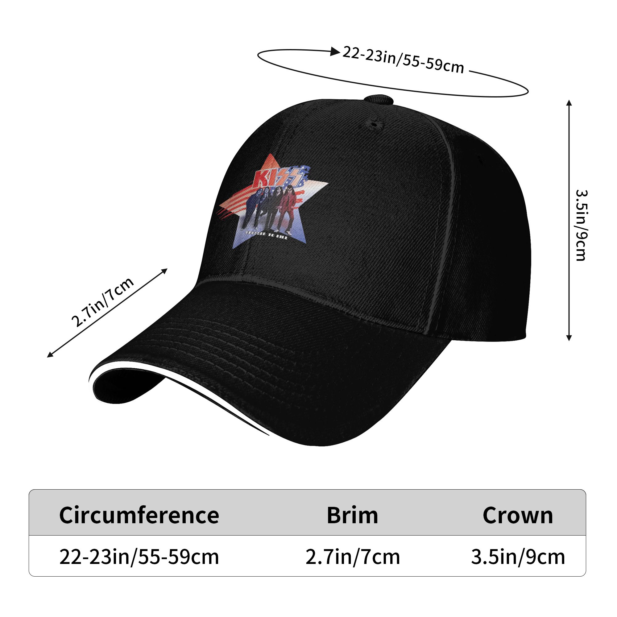 Kiss Band Baseball Cap Casual  - Outdoor Sport Dress 评论和价格