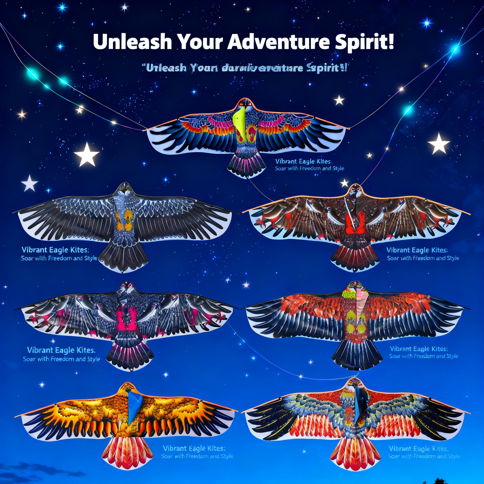 1.1m Eagle Kite With 30m Kite  - Outdoor Sport Activity 评论和价格