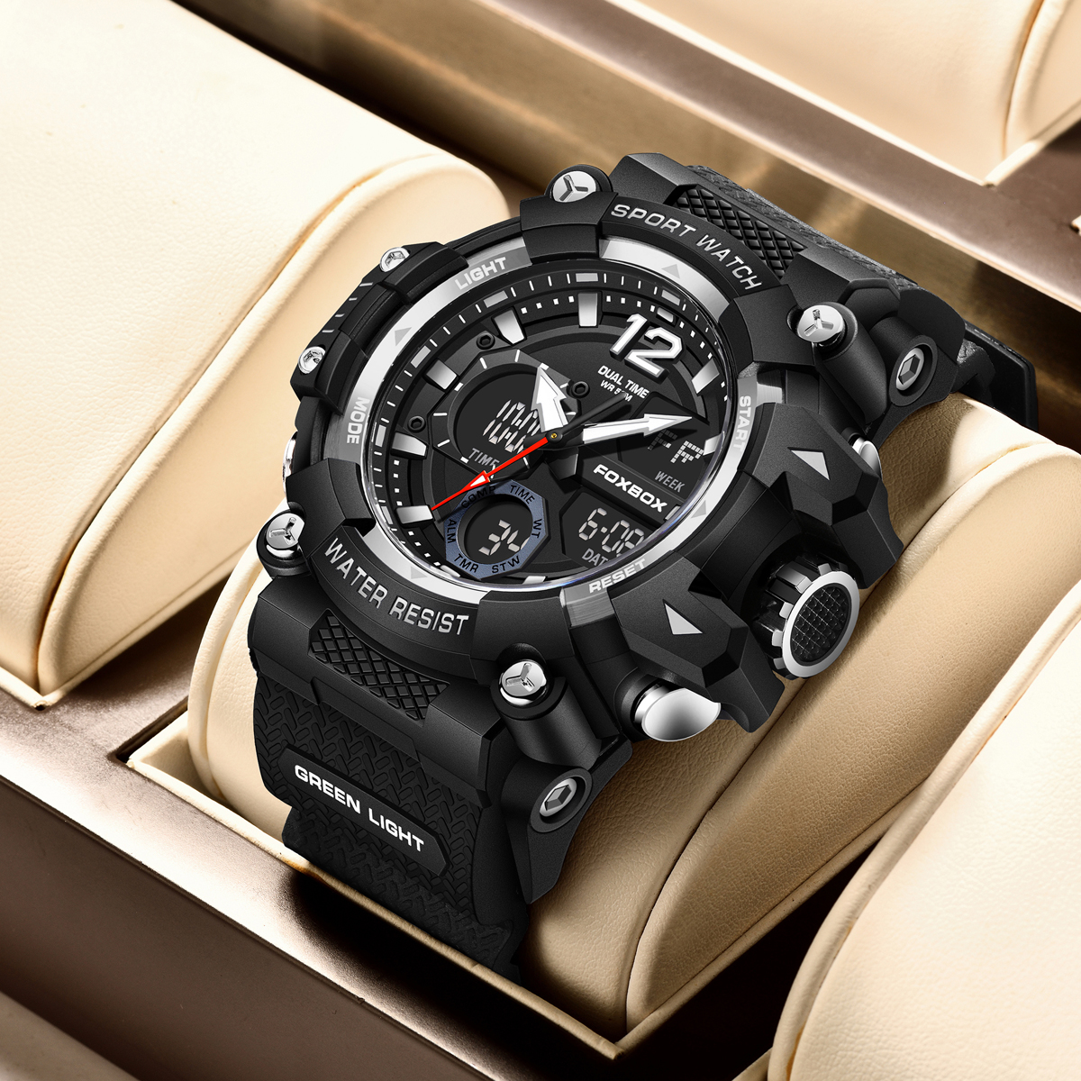 FOXBOX Fashion Luxury Men's Wr - Outdoor Sport Smart Watch 评论和价格