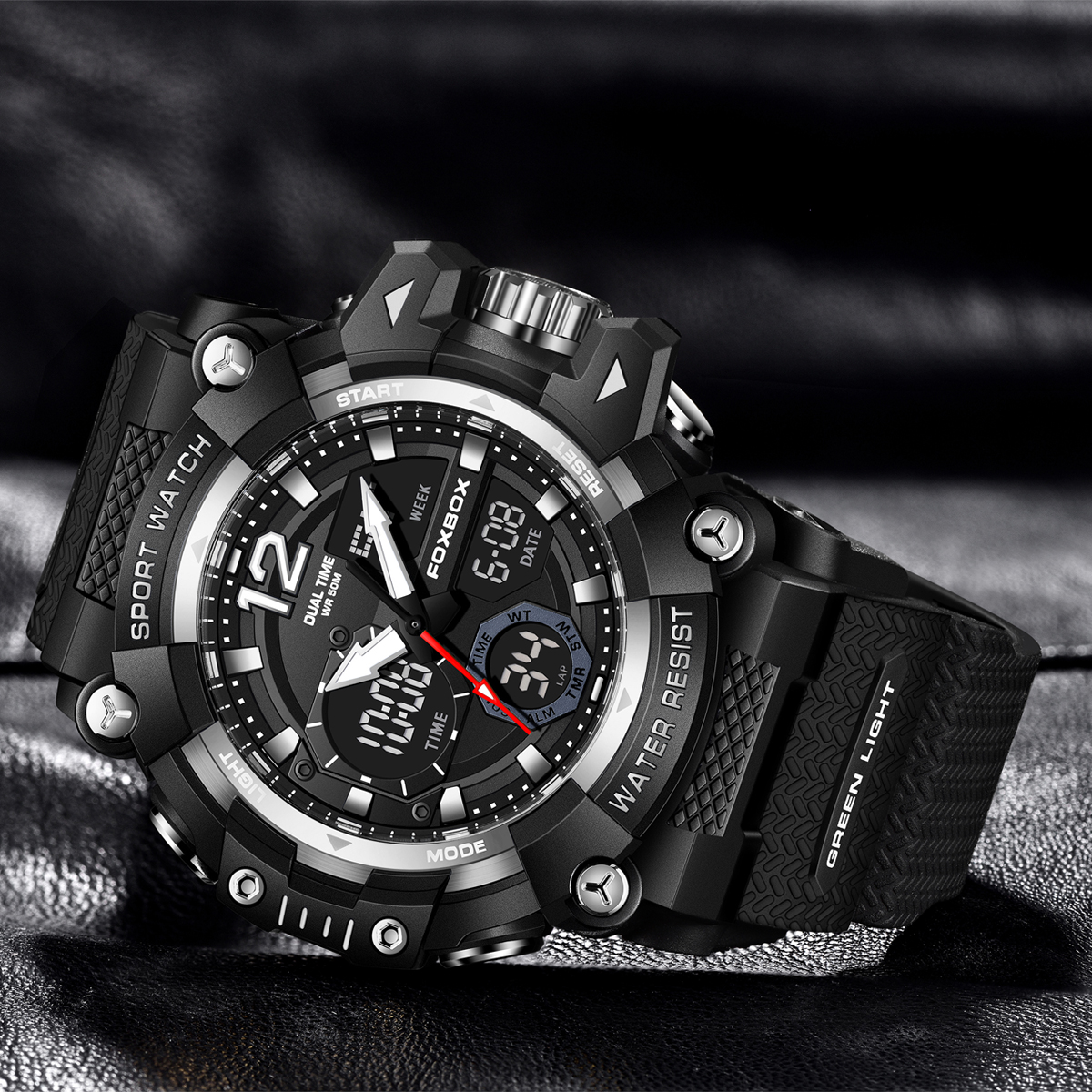 FOXBOX Fashion Luxury Men's Wr - Outdoor Sport Smart Watch 评论和价格