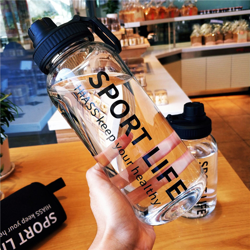 700ml/1000ml Large Capacity Po - Outdoor Sport Glass Water Bottle 评论和价格